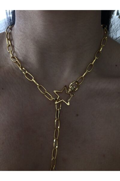 tones official Yıldız Kilit Zincir Kolye