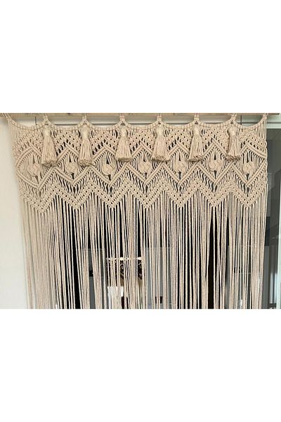 cessehome Tasseled Macrame Curtain
