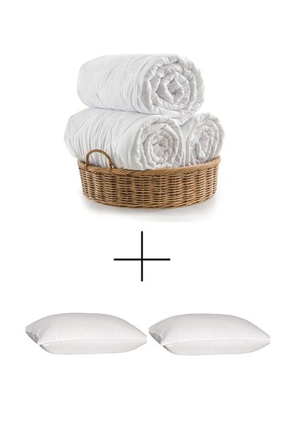 ELY PARKER Double Quilt Set (2 PILLOWS 1 QUILT) Microfiber Technology Silicone Padding 200x220 (195X215)