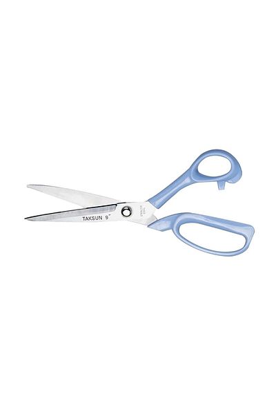 ATMACA TUHAFİYE Tailor Scissors 9'' (23cm) Blue Handle Fabric Scissors with Protection Cover