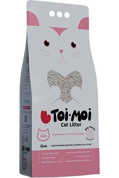 Toimoii Bebek Pudrası Kokulu Kedi Kumu 10 KG - Toi Moi Sodyum Bentonit