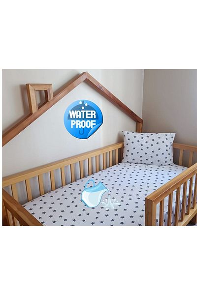 OGUZ ATA CONCEPT OĞUZ ATA CONCEPT 100% COTTON WATERPROOF RUBBERED LEAF MATTRESS PROTECTOR ALEZ