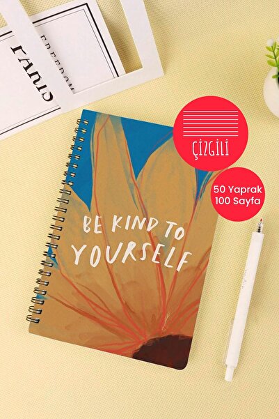 Anime Marketi كن لطيفًا مع نفسك تحت عنوان A5 دفتر مدرسي حلزوني 50 ورقة 100 صف...