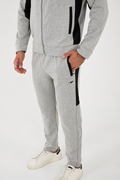 Decas PEELER Dik Yaka Düz Paça Eşofman Takım - Gri