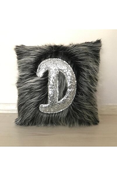 YILMAZHOME Peluş Harfli Kırlent Kılıfı