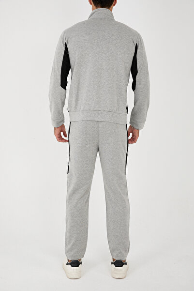 Decas PEELER Dik Yaka Düz Paça Eşofman Takım - Gri