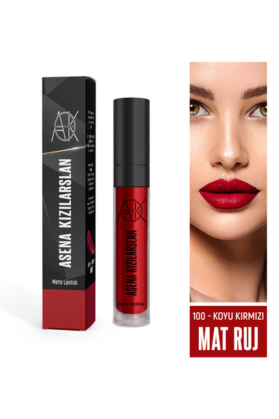 Asena Kızılarslan Mat Ruj Dark Red 100