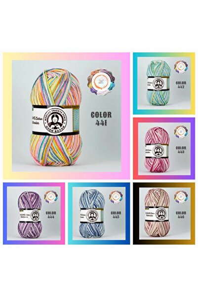 Ören Bayan Madame Cotton Multicolor Pamuklu El Örgü Ipi 100 Gr.