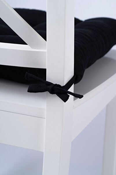 ALTINPAMUK Daisy Pofidik Black 9 Stitched Cushion Chair - Lace-Up