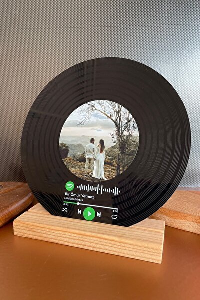 BLUE HOME'S Kişiye Özel Spotify Barkodlu Siyah Plak - Sevgiliye Hediye Arkadaşa Hediye Doğum Günü Hediyesi
