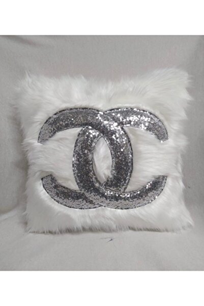 YILMAZHOME Husă de pernă de pluș - (PLUSH ALB-ARGINT)