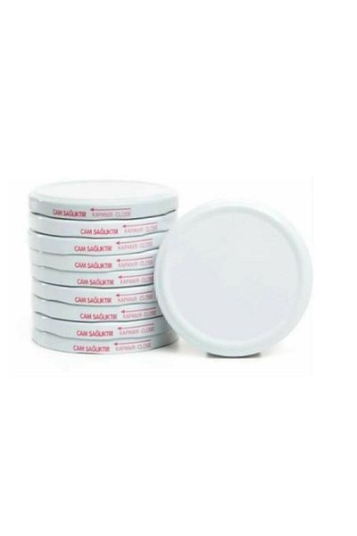 Sarten 100 Pieces Canning Lids White 82 mm Double Silicone