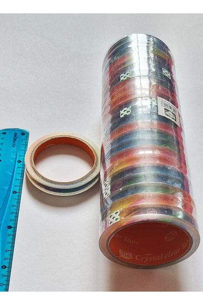 Modellino 60 Meters Rainbow Color Transparent Tape Rbc 60X1.2Cm Ms Crystal Clear Tape