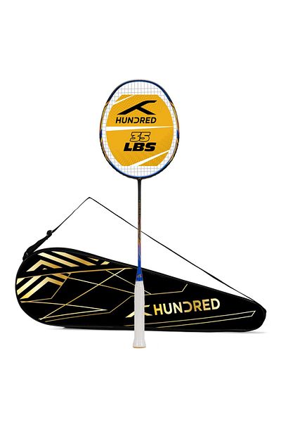 Hundred مضرب تنس الريشة ATOMIC-X 35 SPD المصنوع من ألياف الكربون مع غطاء كامل للمضرب