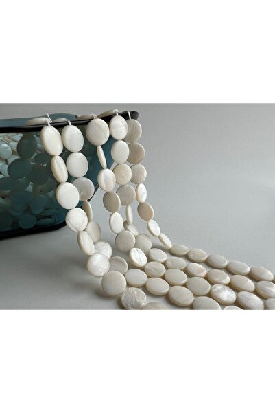 ŞİFA SHOP سلسلة أم اللؤلؤ من الحجر الطبيعي مستديرة 12.5 ملم