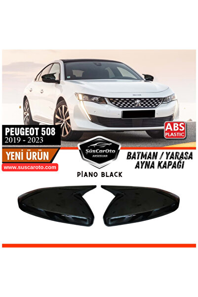 ŞüsCarOto Aksesuar Peugeot 508 2019-2023 Uyumlu Batman Yarasa Ayna Kapağı Pia...