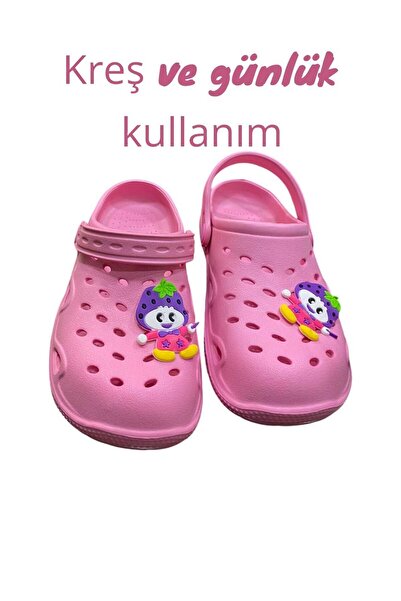 VİZYON Ortopedik Kaydırmaz Banyo Kreşabanlı Hayvan Figürlü Çocuk Sandalet Terlik Kız ve Erkek Çocuk