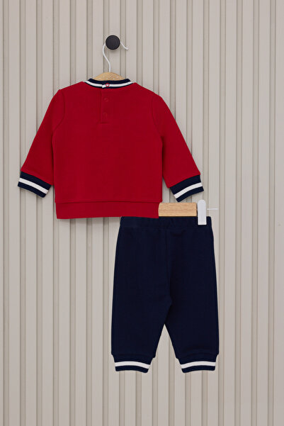 U.S. Polo Assn. Licensed Ribbed Detailed 2-Piece Baby Bottom and Top Set