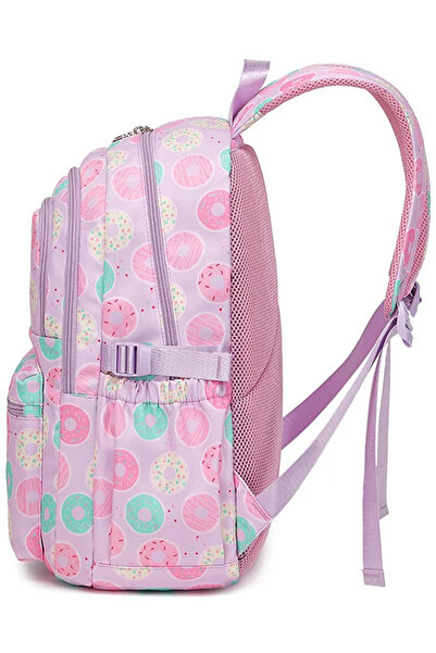 Go Veform Kız Çocuk Okul için Fonksiyonel Üçlü Çanta Laptop Bölmeli Sırt Çantası, Beslenme, Kale