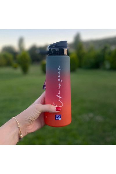 Gıpta Life Is Good قارورة تريتان 730 مل - 630 سي سي أسود-برتقالي