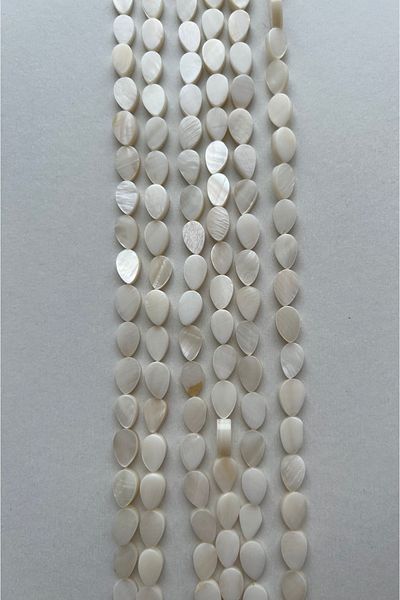 ŞİFA SHOP Natural stone mother of pearl string drop 7x10 mm