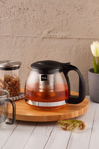 Perotti Luca Süzgeçli Cam Çaycı Demliği 1250 Ml