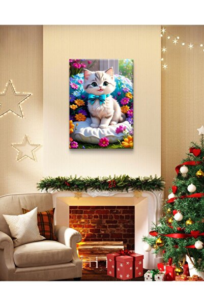 SEVFOTO Tablou de pânză de vis cu panglică albastră