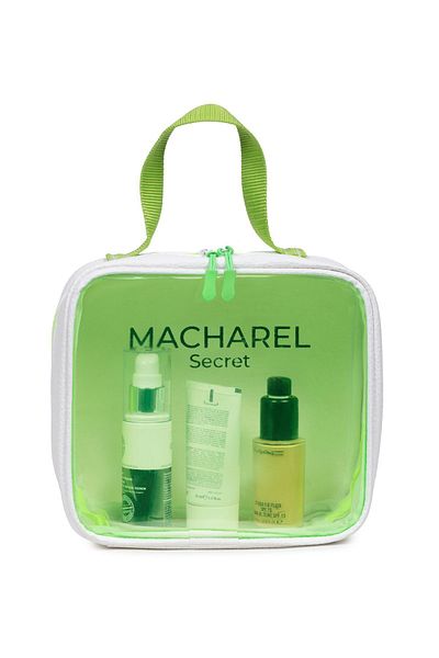 Macharel Secret Green Large Size Transparent Portable Skin Care and Makeup Bag
