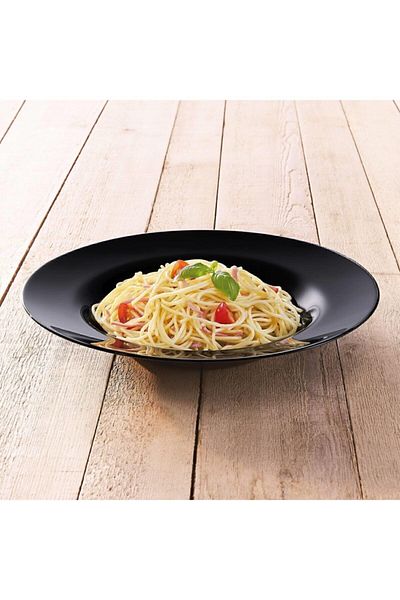 Luminarc Friends Time Black Pasta Plate 28 cm Set of 6