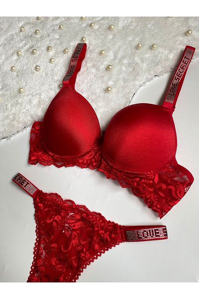 MAVEA Stoned Micro Padded Bra Set
