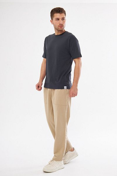 NASIFOĞLU GİYİM Men's Linen Trousers - Comfortable Sand Beige, 100% Cotton, Loose Fit, Keeping Cool