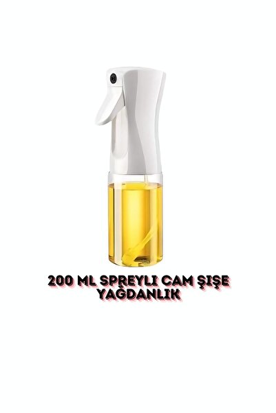 Vekorr 200 ML Practical Decorative Stylish Glass Bottle Spray Oil Pot Sosluq