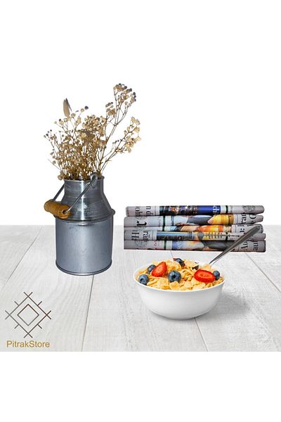 PitrakStore Galvanized Decorative Milk Jug, Milk Bowl