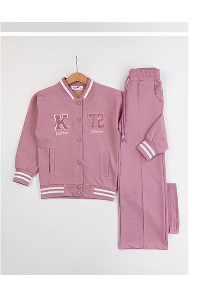 YARENKİDS Unisex College Coat Tracksuit 2 Piece Set