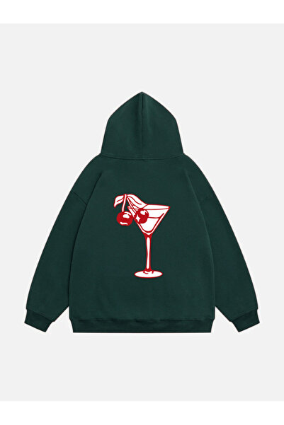 Mad&Calf Жіночий оверсайз-светр з капюшоном і принтом Cherry Coctail