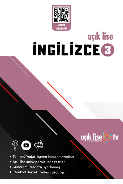 Açık Lise TV Açık Lise Ingilizce 3 - Konu Ve Soru - Güncel Müfredat