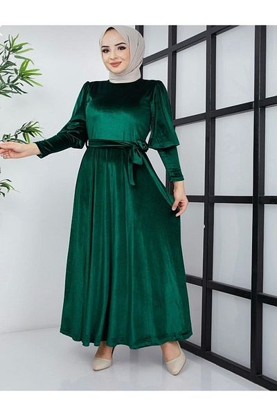 Kübra Giyim Rochie Hijab din catifea