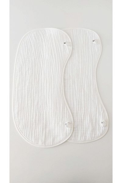 O&G Collection 2-Piece Muslin Baby Blanket - 100% Cotton, 4 Layers, Nickle Free Snaps