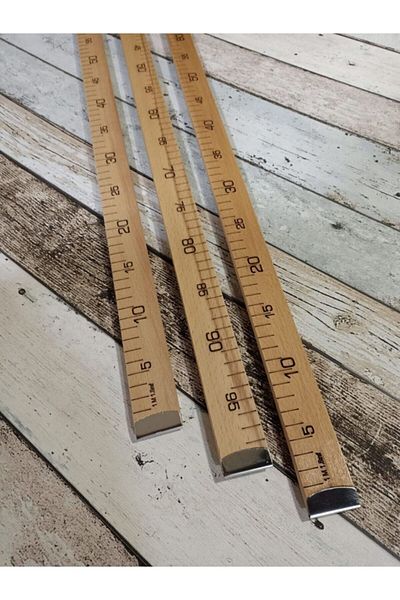 Tansel Tuhafiye Wooden Ruler 1 Meter - 8mm Thickness - Tailor Ruler - Texting Ruler