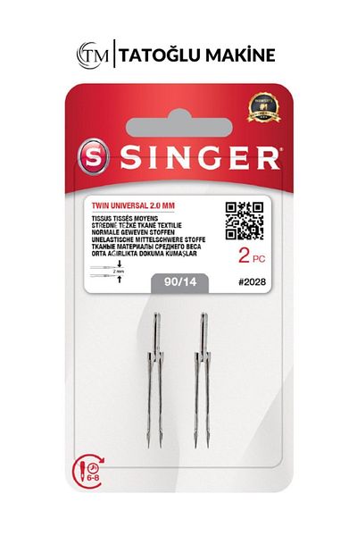 SİNGER Διπλή βελόνα 2mm 2028-14.