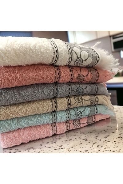 ŞENER HOME Set de 12 prosoape de bucatarie 100% bumbac franjuri 30x50