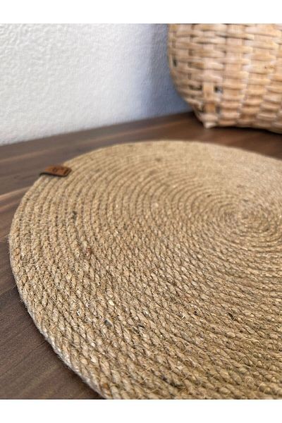 Naspar 1 bucată 32 cm farfurie de frânghie din iută de paie/mat de loc
