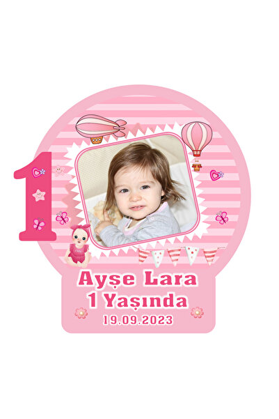 Elara Tasarım Zeplin Balon Fotoğraflı Kişiye özel Doğum Günü Magnet Hediye 7,...
