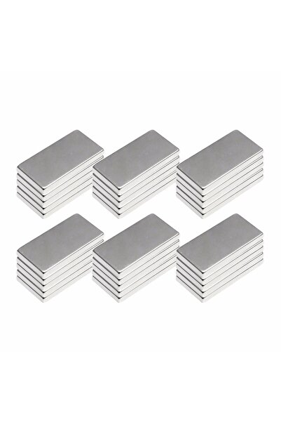 SmilesWishes Neodyum Mıknatıs Dekoratif Magnet Güçlü Çekim 20x10x2 mm 5 Adet