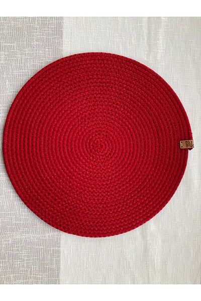 Naspar 6 Pieces 32 Cm Red Saucer / Placemat