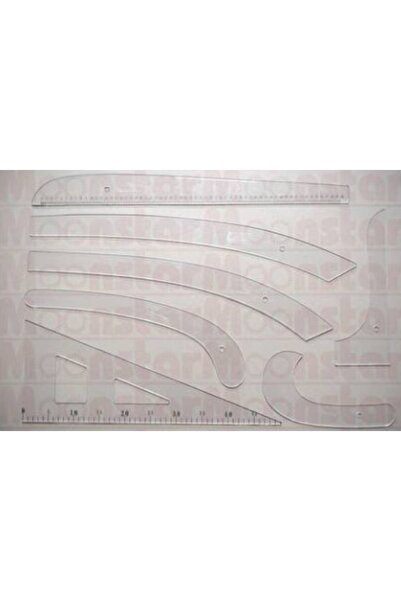 Genel Markalar Cetvel Takımı Riga Plastik 7 Parca Şeffaf