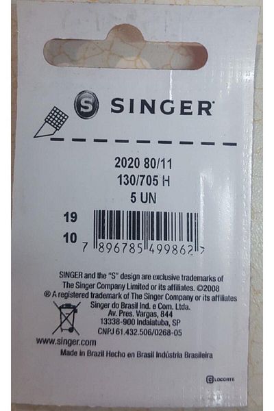 SİNGER Βελόνα Ραπτομηχανής & Κεντήματος Μέγεθος 11 2020 80/11