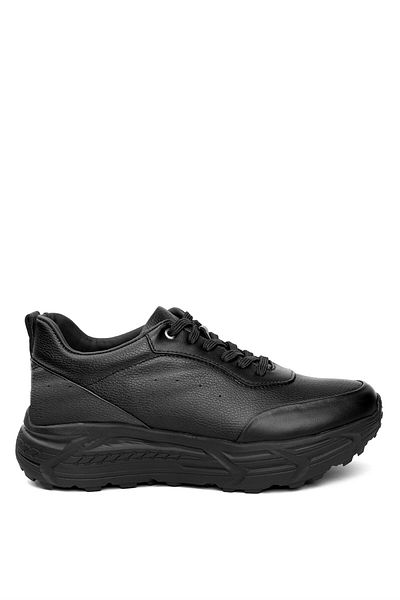 MARCOMEN 152-20225 Men's Black Genuine Leather Casual Shoes