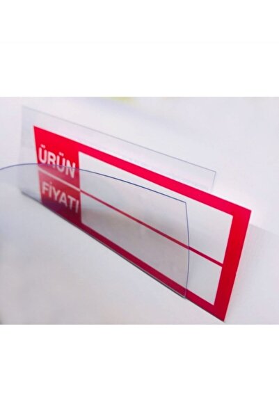 DamgaMarket Pvc Yapışkanlı V Tipi Raf Fiyat Etiketliği 3.8 cm x 10 cm 100'lü ...
