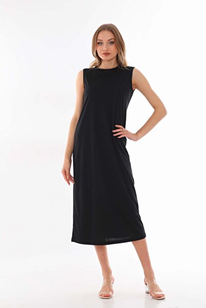 miss ledonna Black Sleeveless Lined Underskirt Dress Underwear